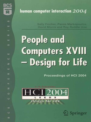 cover image of People and Computers XVIII--Design for Life